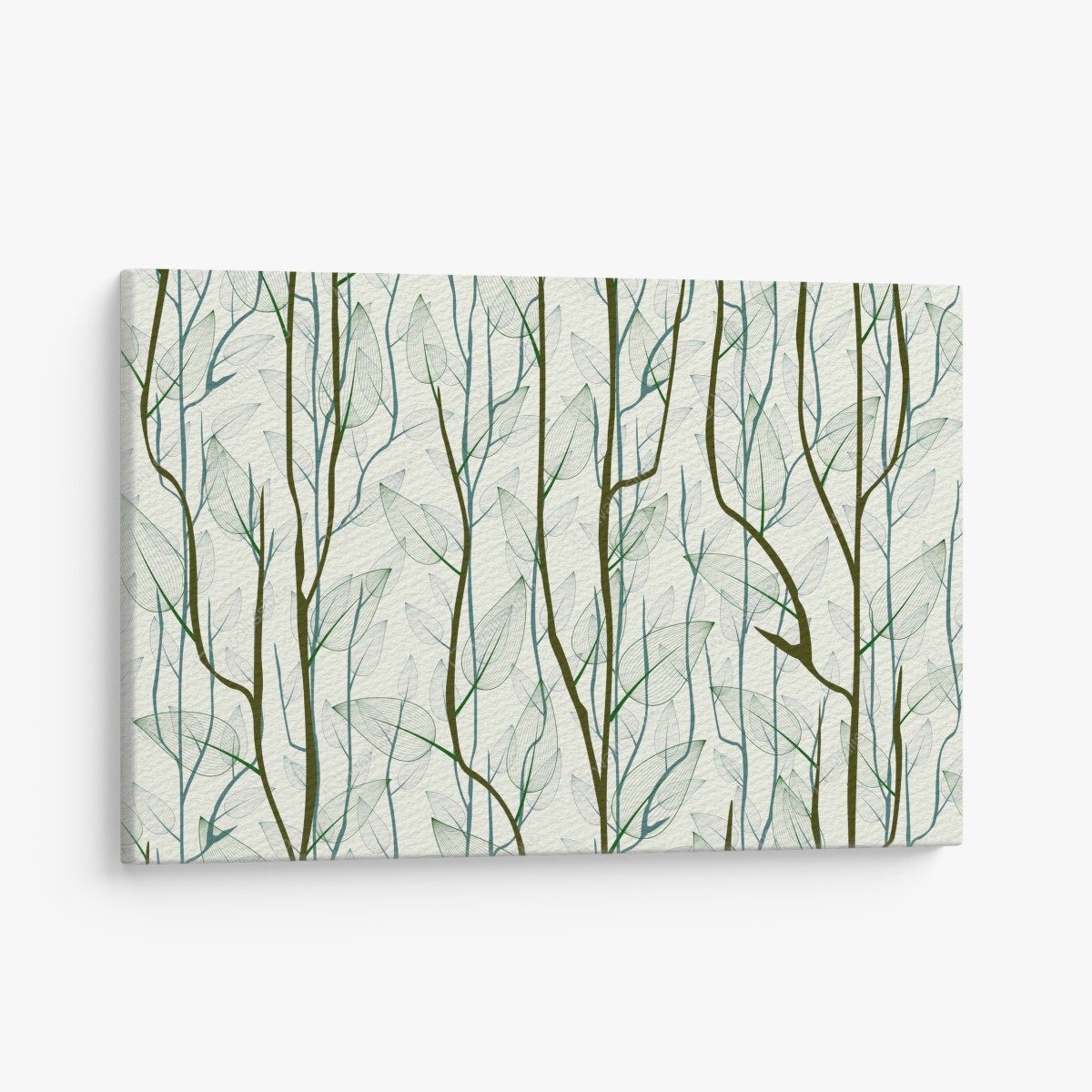 Canvas print delicate leaf and branch pattern
