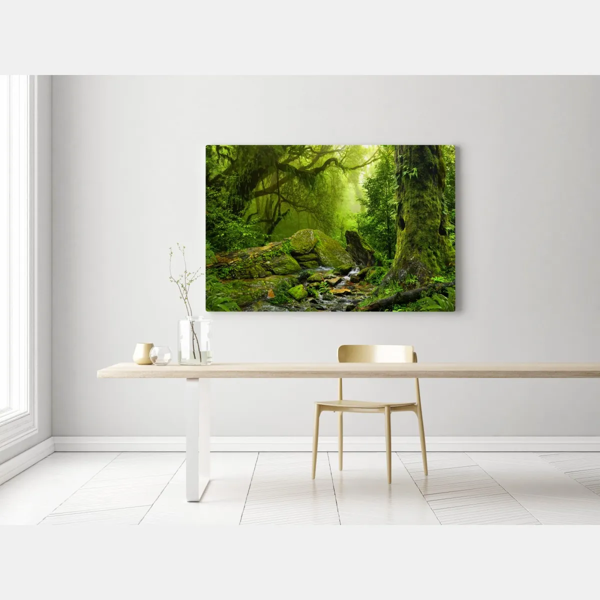 Obraz na płótnie leśny strumień porośnięty mchem – Wallissimo® Obraz na płótnie leśny strumień porośnięty mchem – Wallissimo®