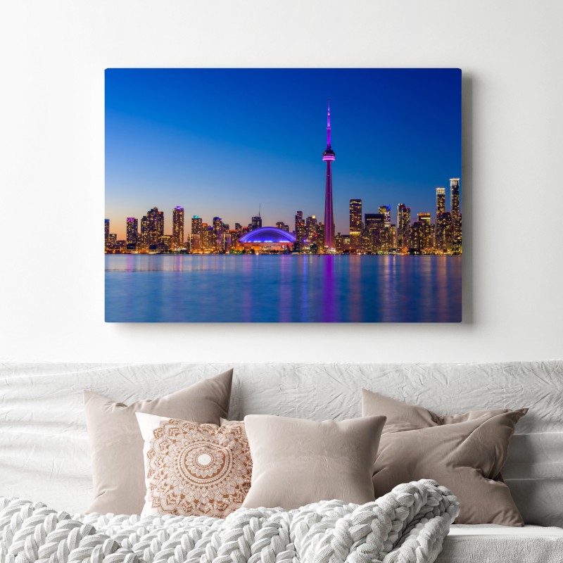 Obraz na płótnie Toronto panorama o zmierzchu – Wallissimo® Obraz na płótnie Toronto panorama o zmierzchu – Wallissimo®