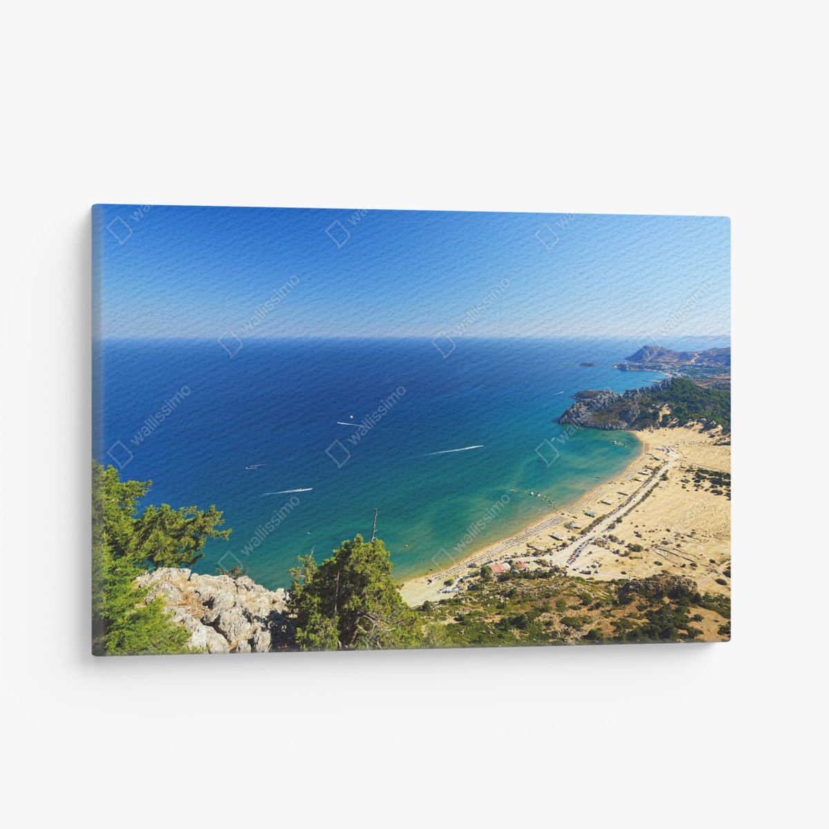 Canvas print serene turquoise coastline panorama