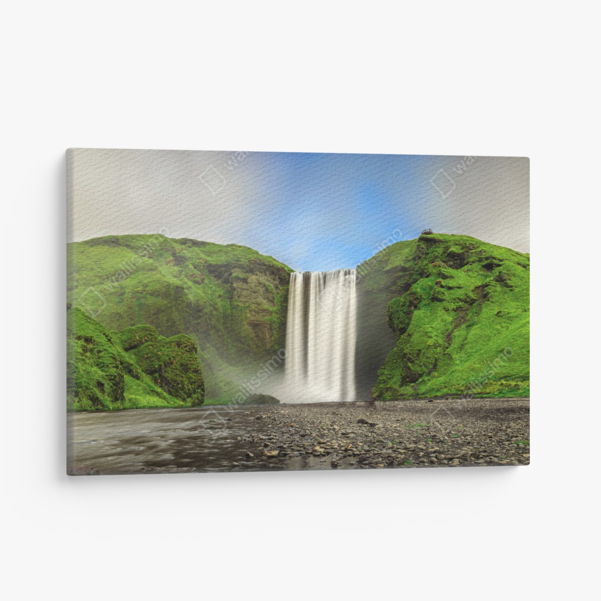 Canvas print Skogafoss waterfall panorama