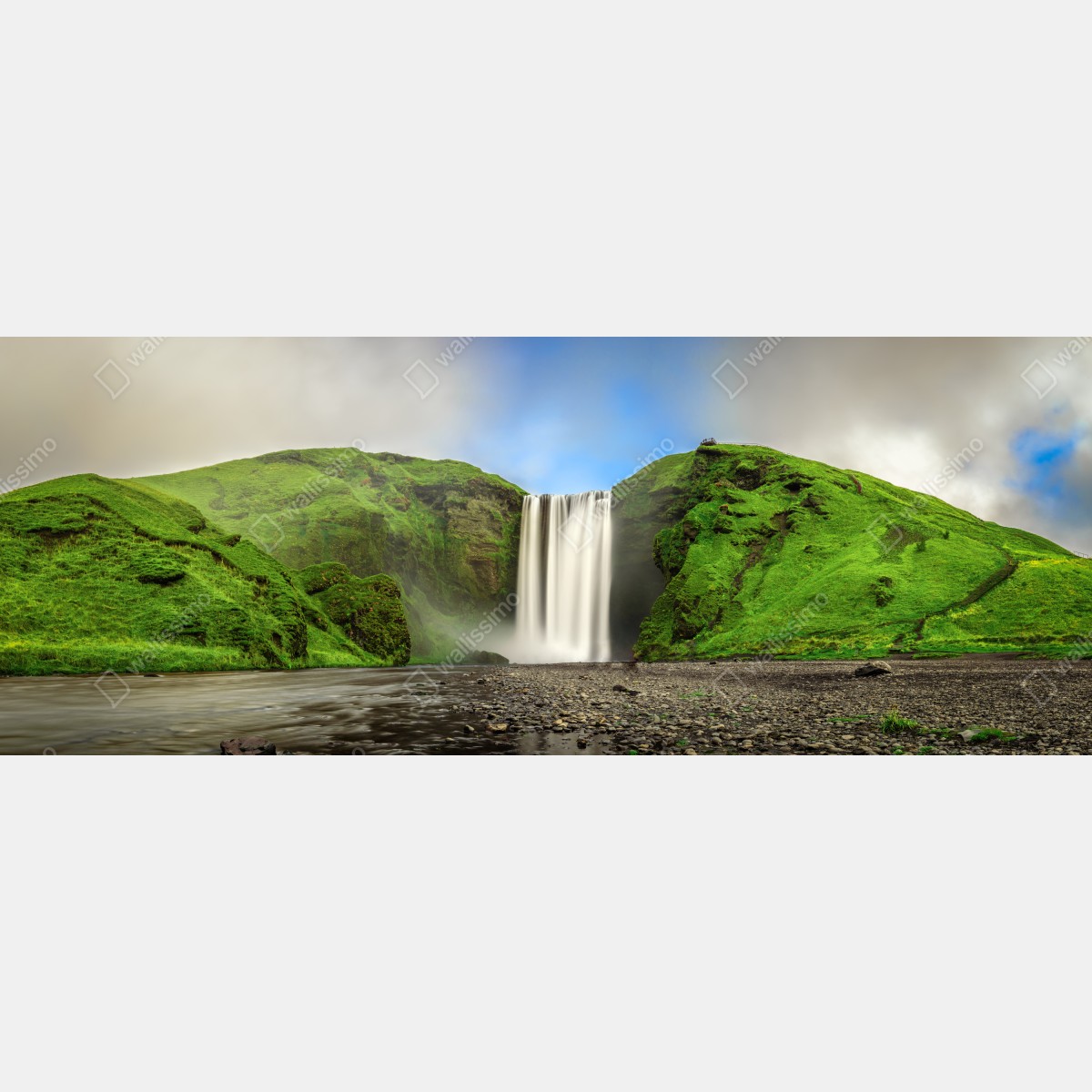 Obraz na płótnie panorama wodospadu Skogafoss – Wallissimo® Obraz na płótnie panorama wodospadu Skogafoss – Wallissimo®