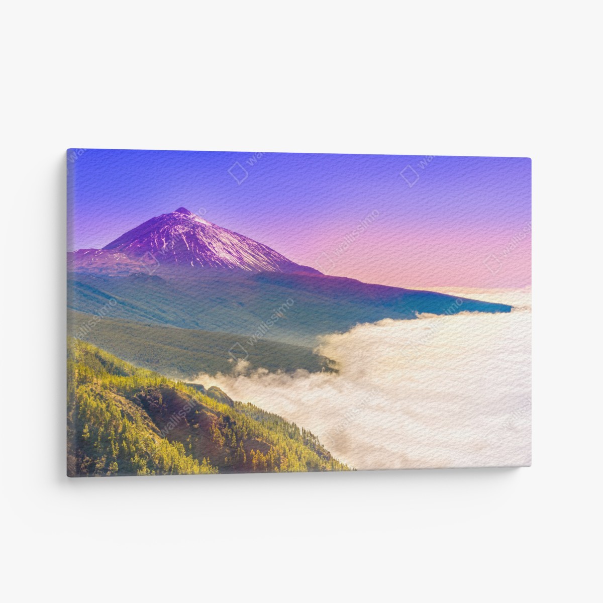 Canvas print Teide volcanic peak above a sea of clouds