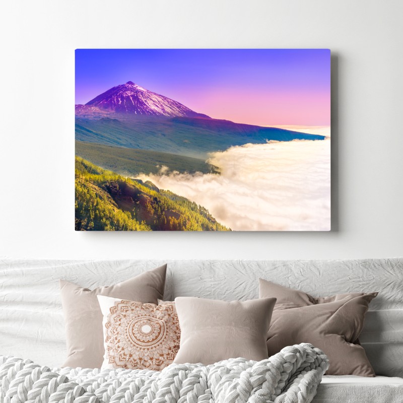 Obraz na płótnie szczyt wulkanu Teide nad morzem chmur – Wallissimo® Obraz na płótnie szczyt wulkanu Teide nad morzem chmur – Wallissimo®