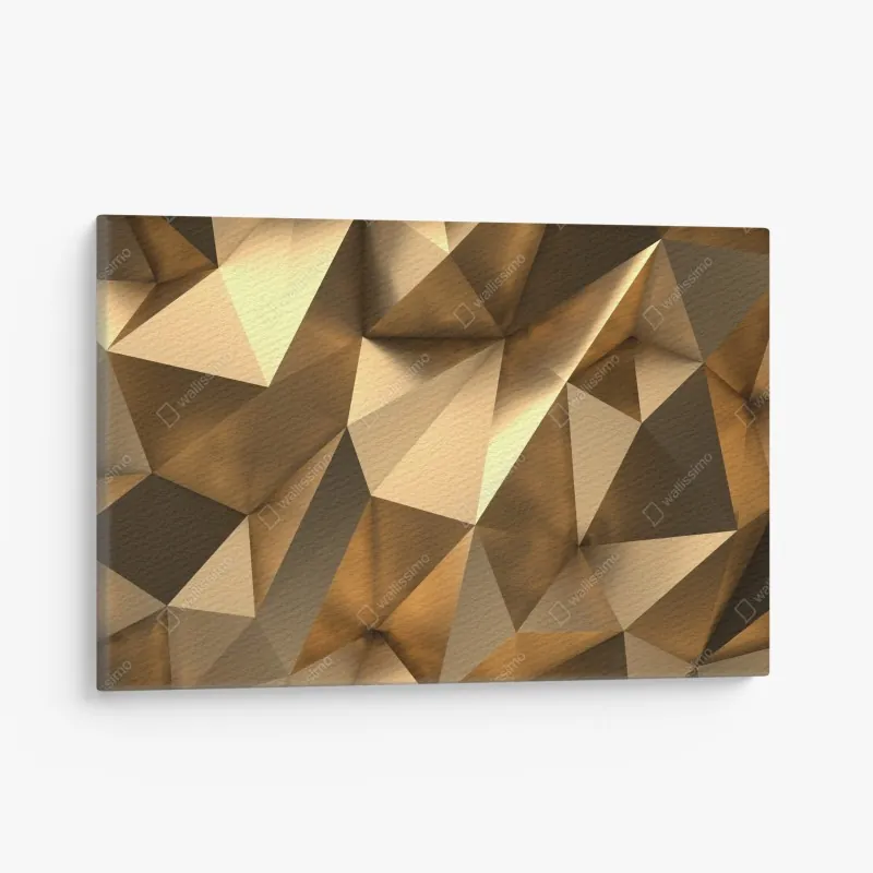Obraz na płótnie złote geometryczne fasety