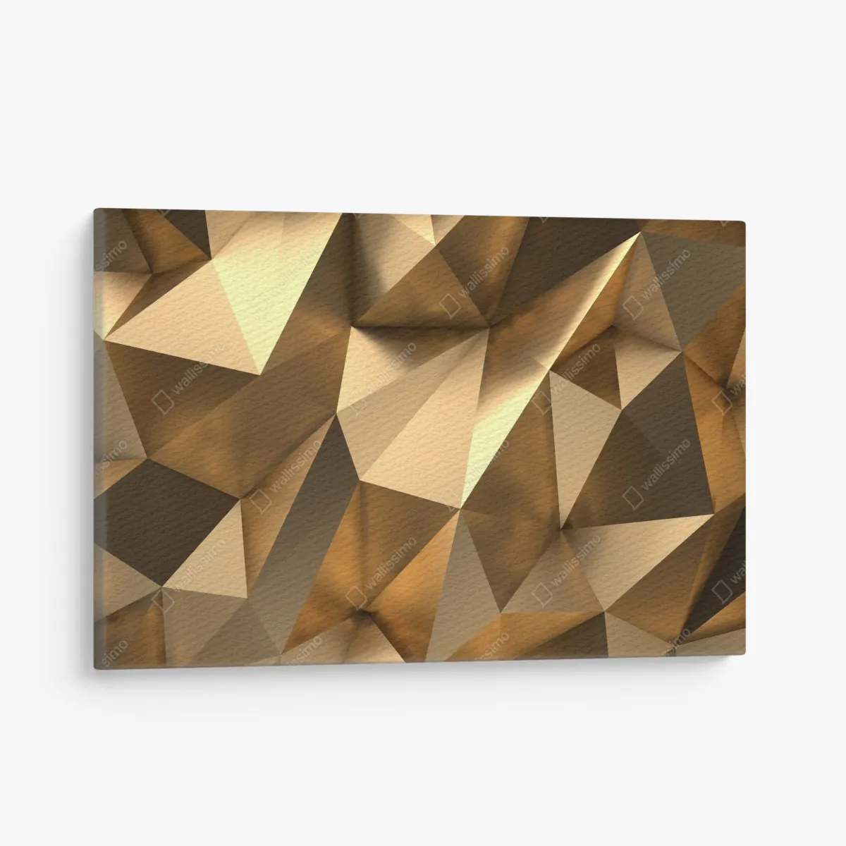 Obraz na płótnie złote geometryczne fasety – Wallissimo® Obraz na płótnie złote geometryczne fasety – Wallissimo®