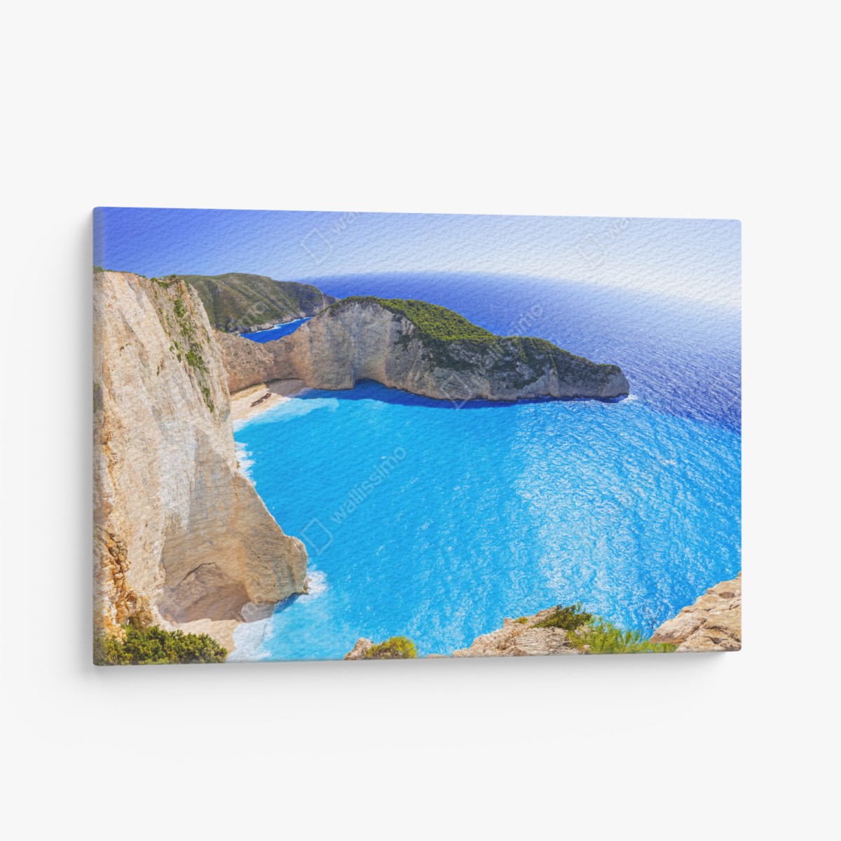 Canvas print turquoise cliff beach panorama