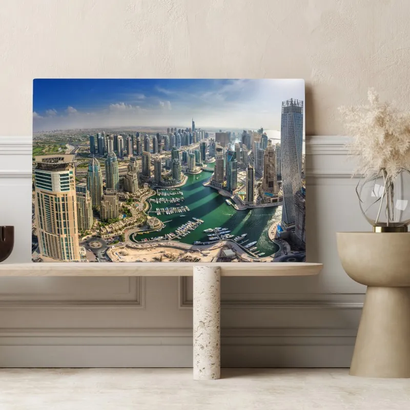 Obraz na płótnie Dubaj Marina panorama miasta – Wallissimo® Obraz na płótnie Dubaj Marina panorama miasta – Wallissimo®