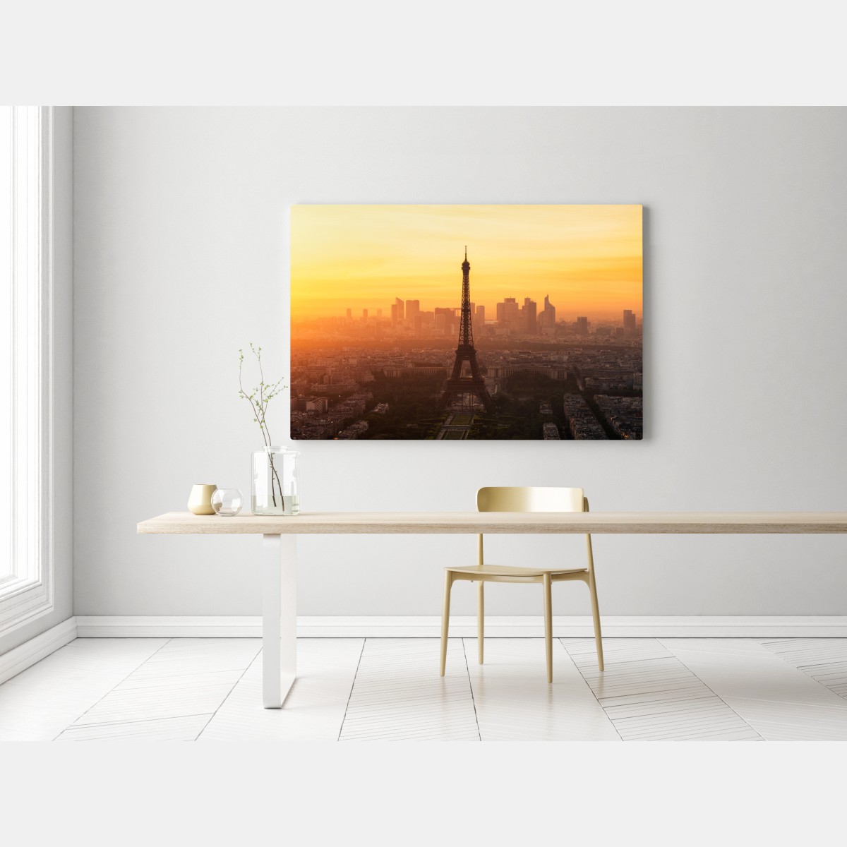 Obraz na płótnie Paryż zachód słońca z Wieżą Eiffla – Wallissimo® Obraz na płótnie Paryż zachód słońca z Wieżą Eiffla – Wallissimo®