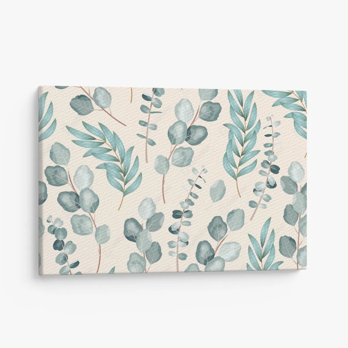 Obraz na płótnie pastelowy wzór liści eukaliptusa – Wallissimo® Obraz na płótnie pastelowy wzór liści eukaliptusa – Wallissimo®