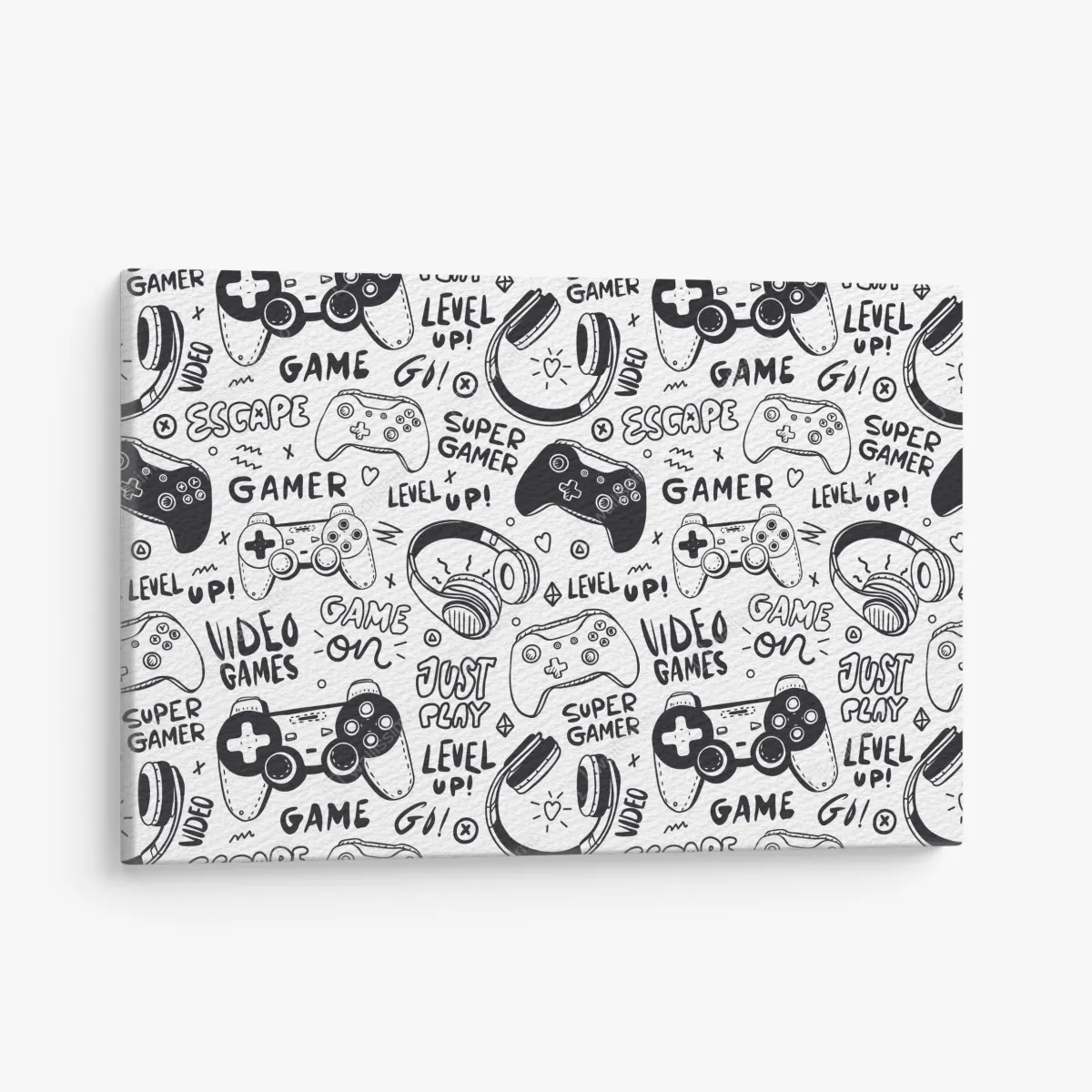 Obraz na płótnie wzór gier wideo z kontrolerami – Wallissimo® Obraz na płótnie wzór gier wideo z kontrolerami – Wallissimo®
