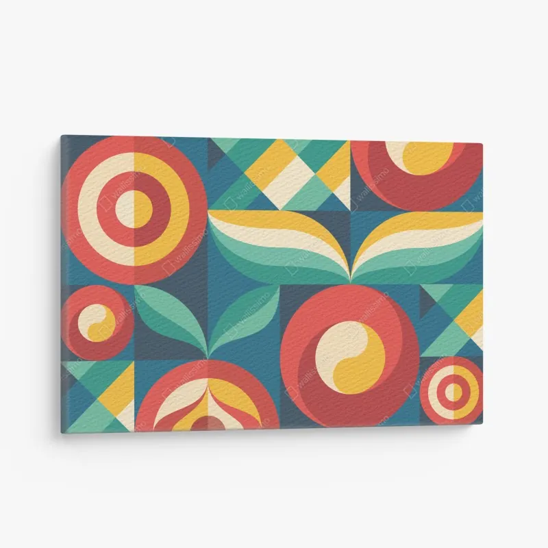 Obraz na płótnie żywy geometryczny motyw kwiatowy