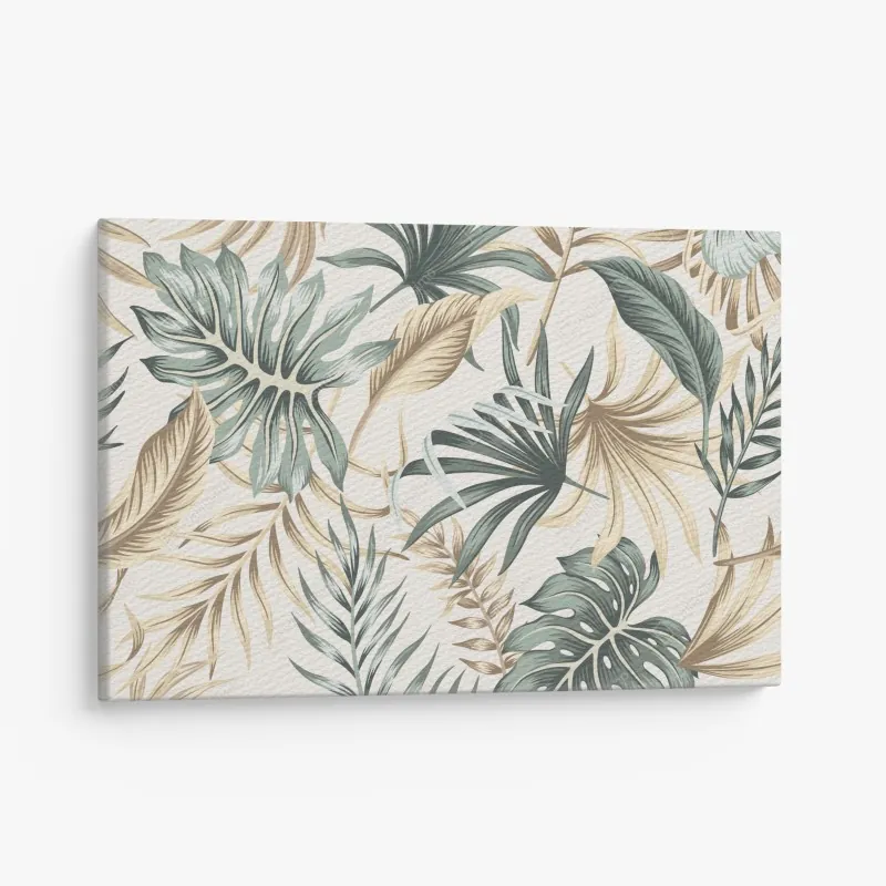 Obraz na płótnie tropikalny botaniczny wzór liści