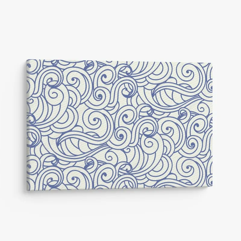 Obraz na płótnie niebieski wzór ze spiralami