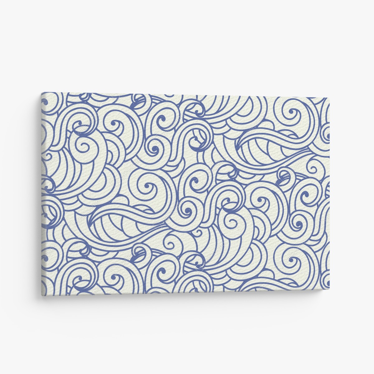 Canvas print blue swirl seamless pattern