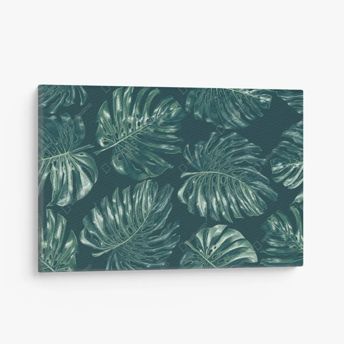 Obraz na płótnie wzór tropikalnych liści monstery – Wallissimo® Obraz na płótnie wzór tropikalnych liści monstery – Wallissimo®
