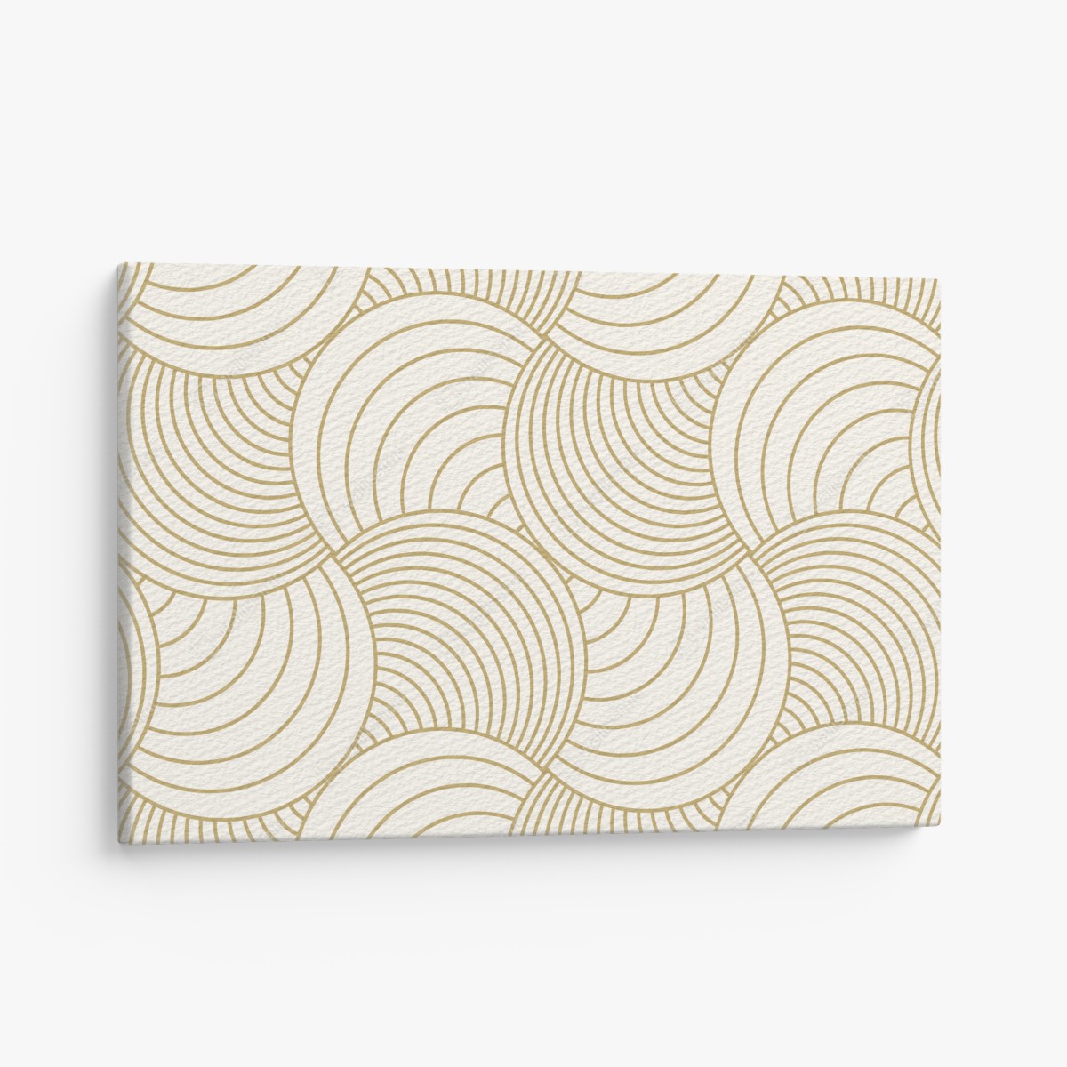 Canvas print gold art deco circle pattern