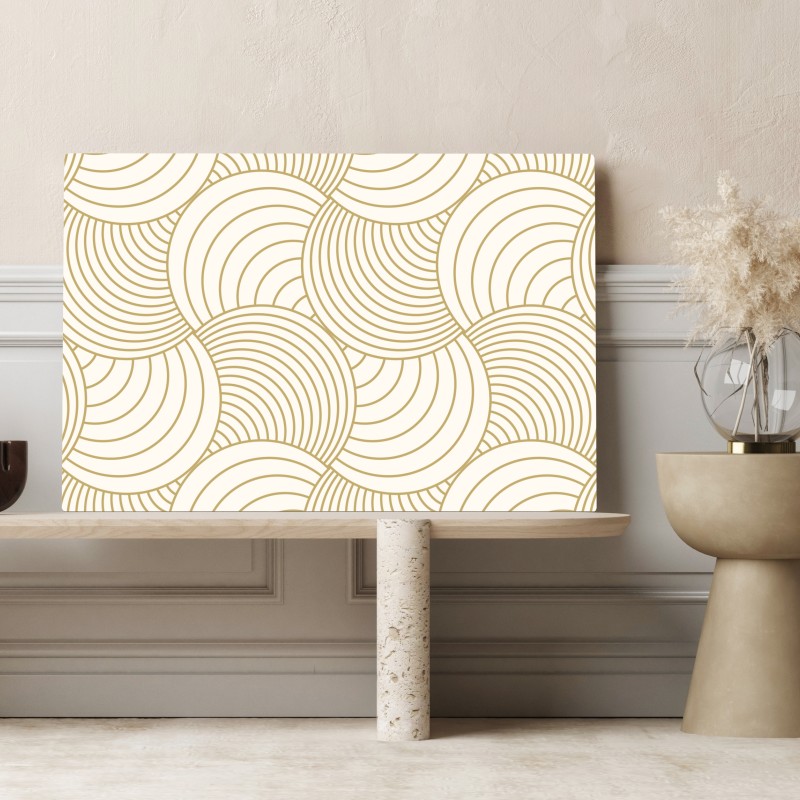 Obraz na płótnie złoty art deco wzór okręgów