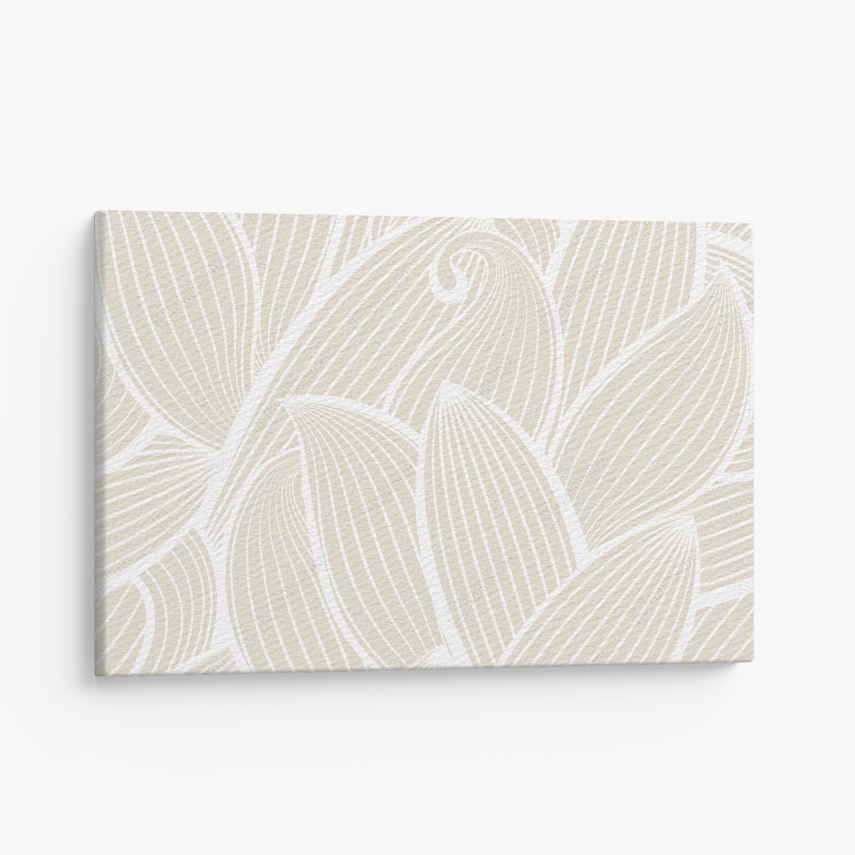Canvas print soft beige botanical pattern