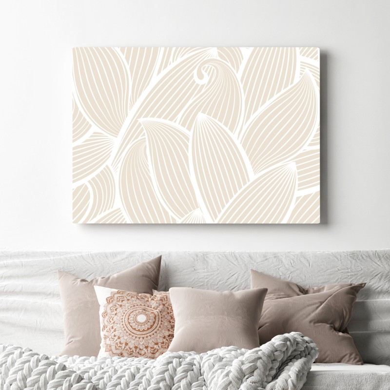 Obraz na płótnie delikatny beżowy botaniczny wzór – Wallissimo® Obraz na płótnie delikatny beżowy botaniczny wzór – Wallissimo®