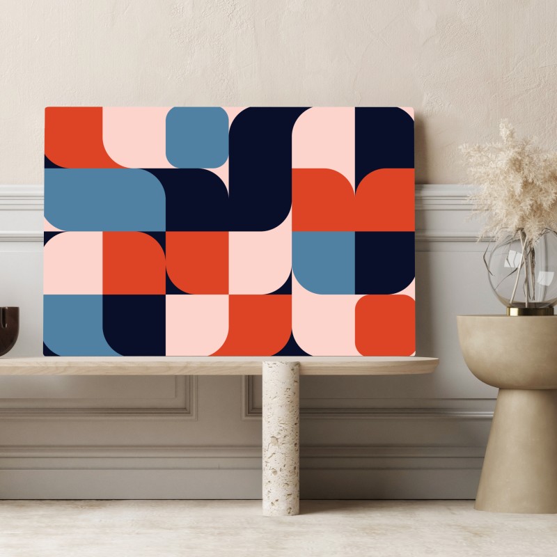 Obraz na płótnie odważny geometryczny wzór retro – Wallissimo® Obraz na płótnie odważny geometryczny wzór retro – Wallissimo®