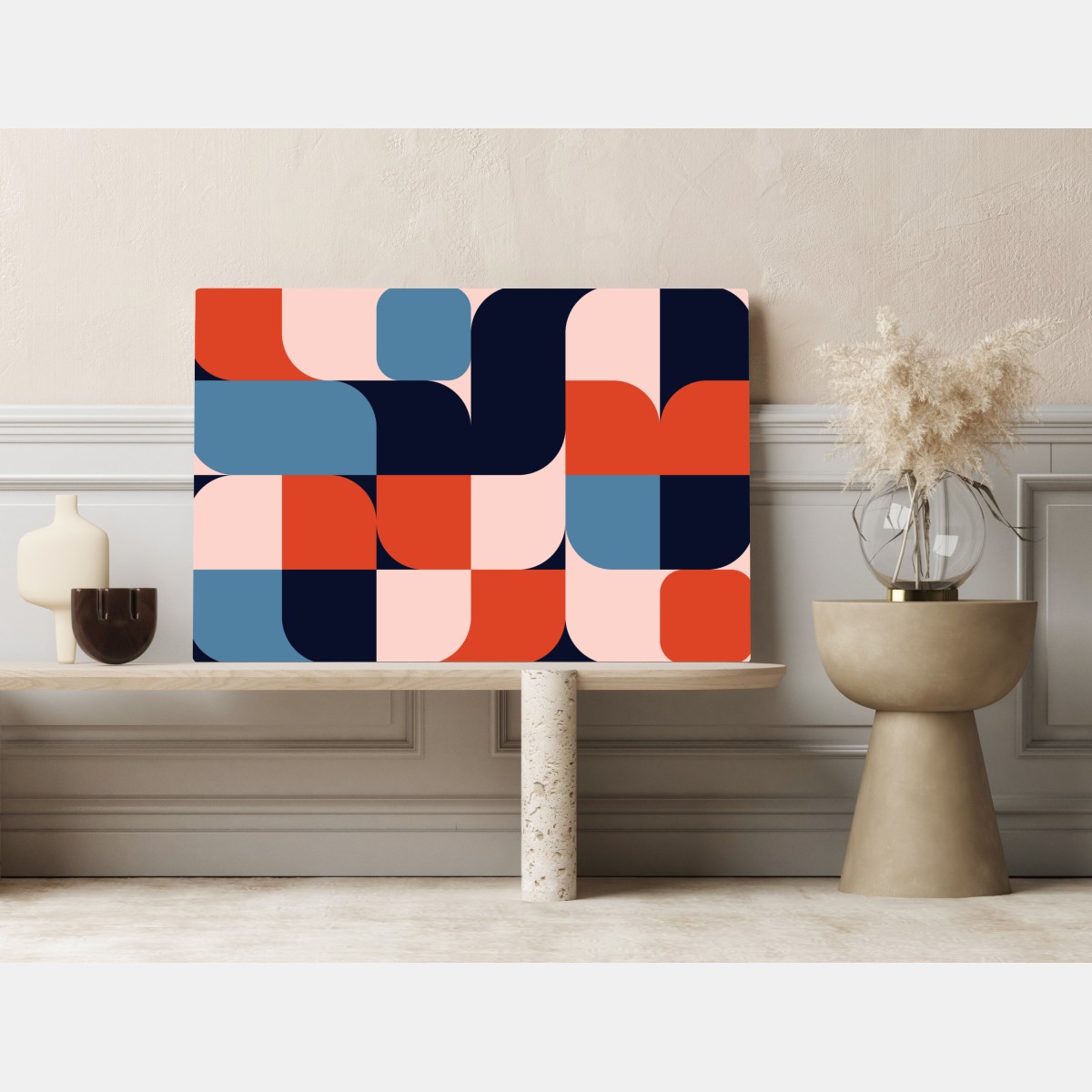 Obraz na płótnie odważny geometryczny wzór retro – Wallissimo® Obraz na płótnie odważny geometryczny wzór retro – Wallissimo®