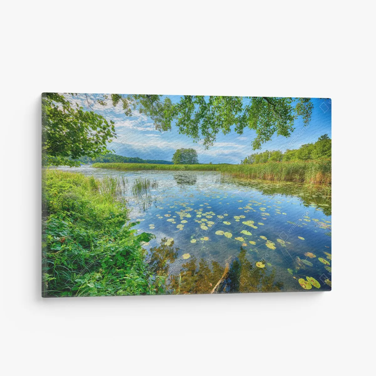 Obraz na płótnie lato nad jeziorem w Mazurach – Wallissimo® Obraz na płótnie lato nad jeziorem w Mazurach – Wallissimo®