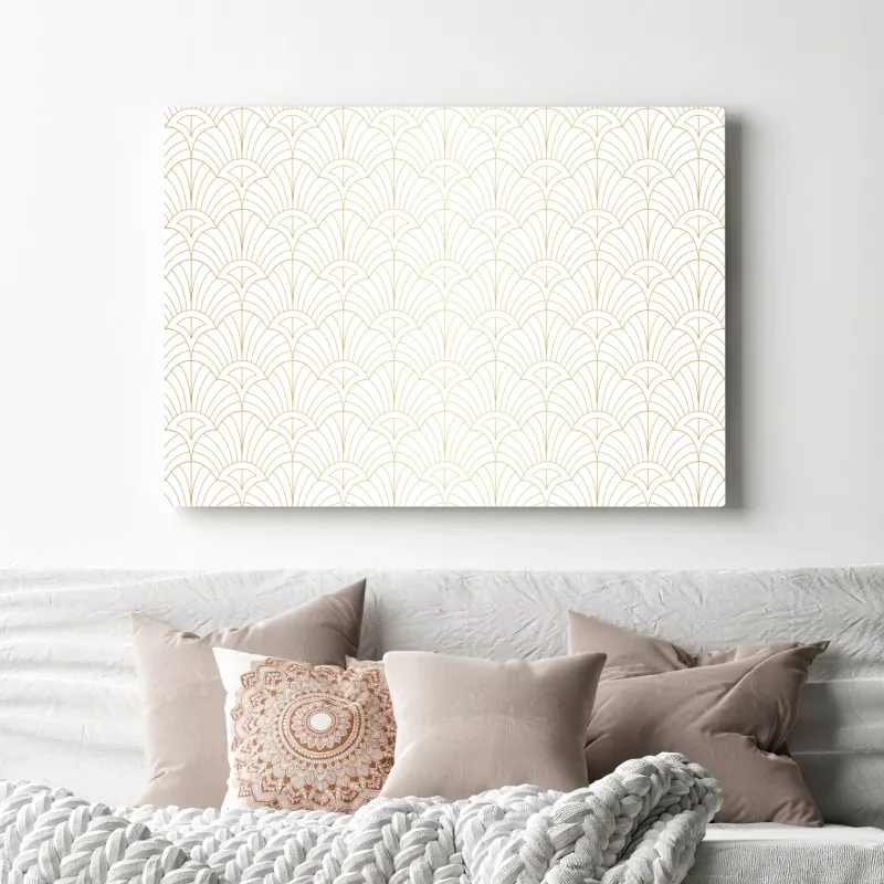 Obraz na płótnie złoty wzór art deco – Wallissimo® Obraz na płótnie złoty wzór art deco – Wallissimo®