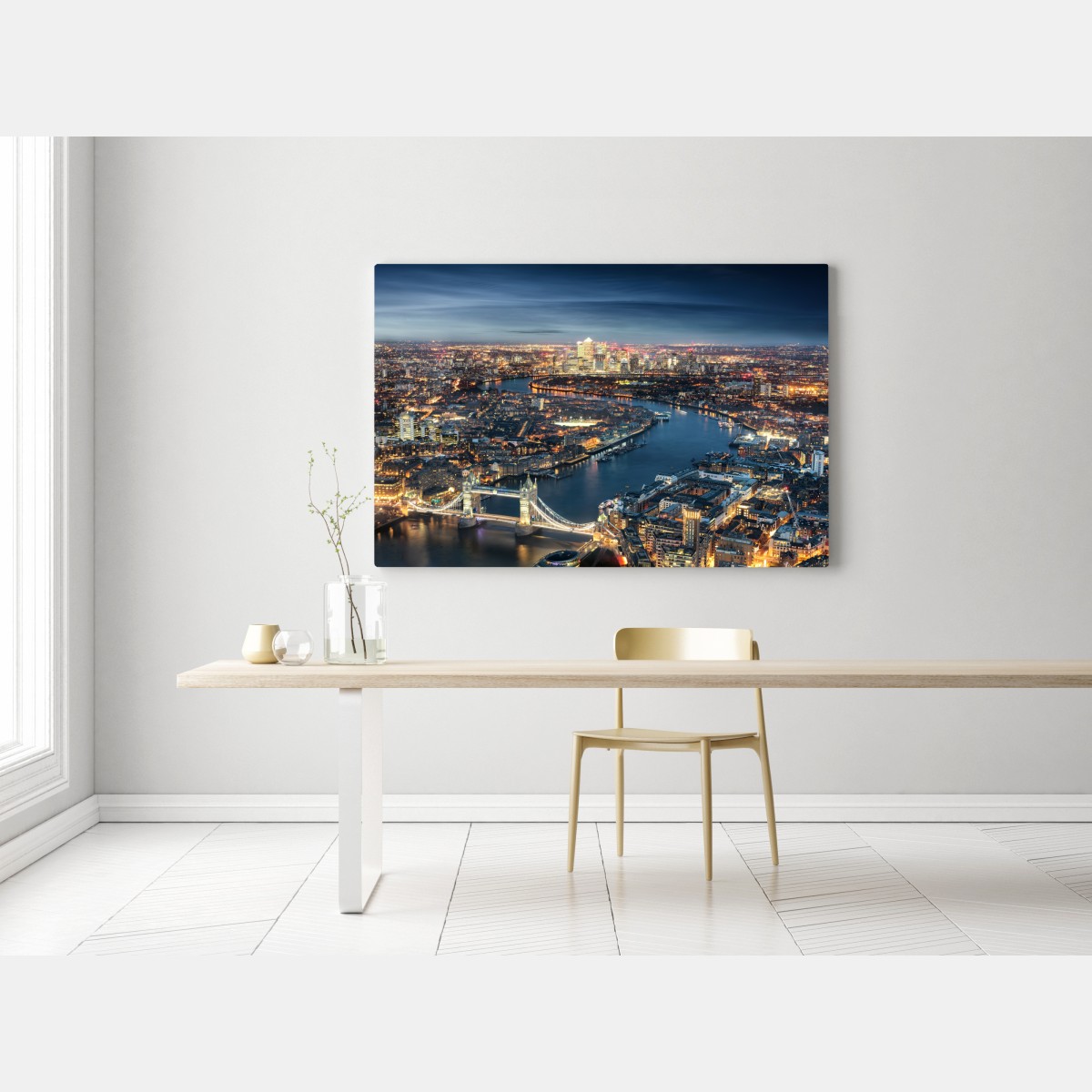 Obraz na płótnie nocna panorama Londynu – Wallissimo® Obraz na płótnie nocna panorama Londynu – Wallissimo®
