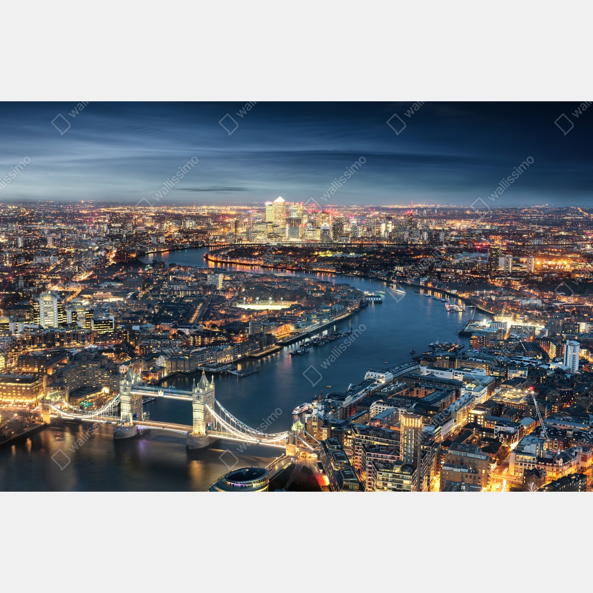 Obraz na płótnie nocna panorama Londynu – Wallissimo® Obraz na płótnie nocna panorama Londynu – Wallissimo®