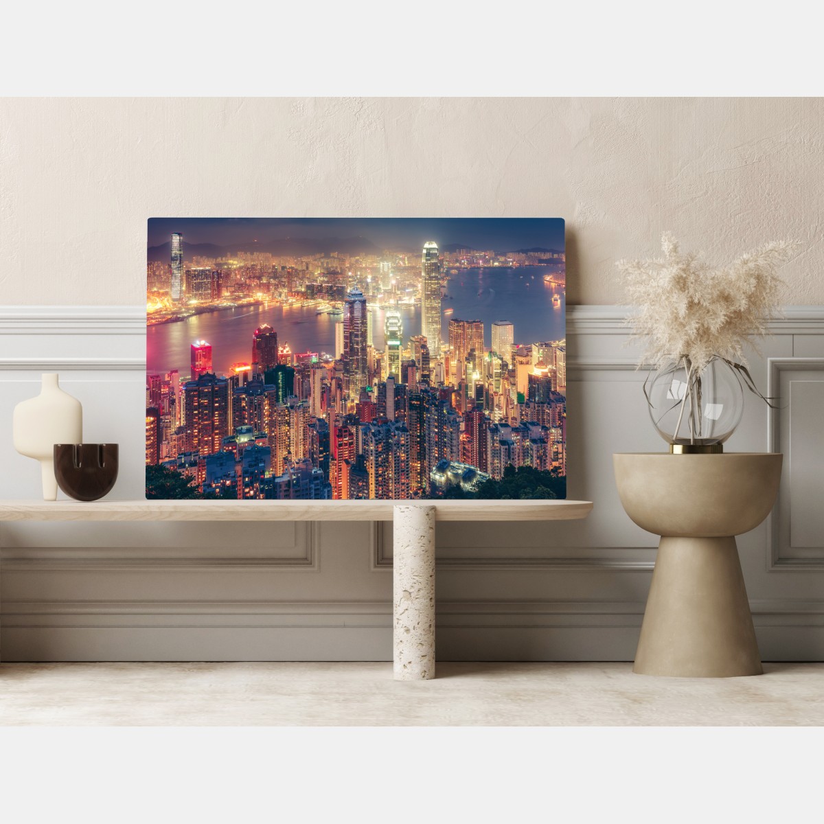 Obraz na płótnie Hongkong nocny widok ze szczytu Victoria Peak – Wallissimo® Obraz na płótnie Hongkong nocny widok ze szczytu Victoria Peak – Wallissimo®