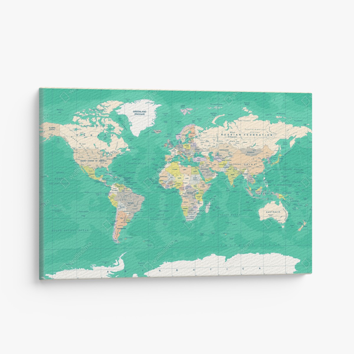 Canvas print vintage world map