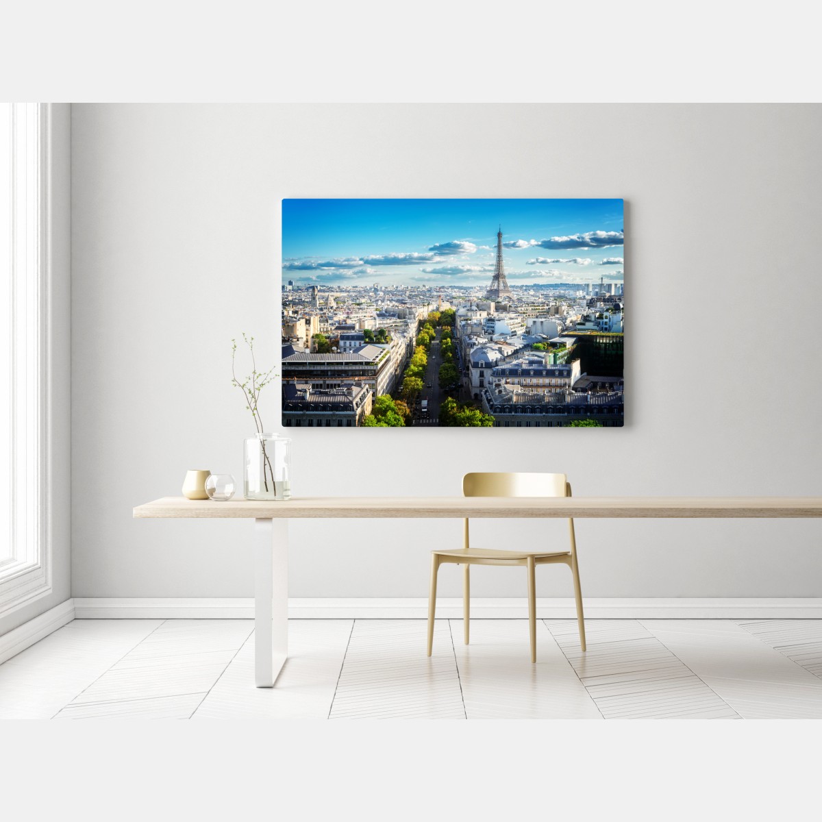 Obraz na płótnie panorama Paryża z Wieżą Eiffla – Wallissimo® Obraz na płótnie panorama Paryża z Wieżą Eiffla – Wallissimo®