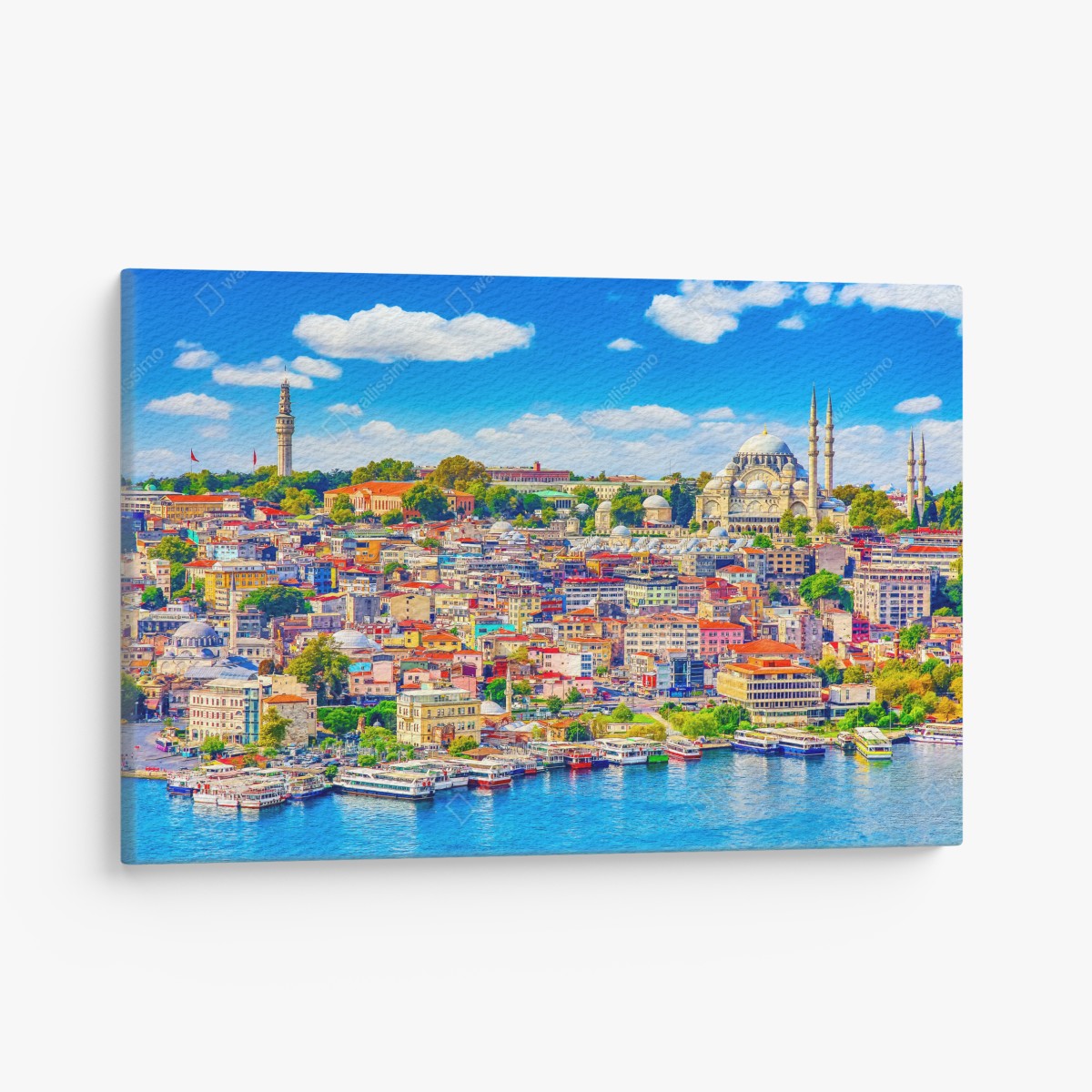 Canvas print vibrant Istanbul skyline over the Bosphorus