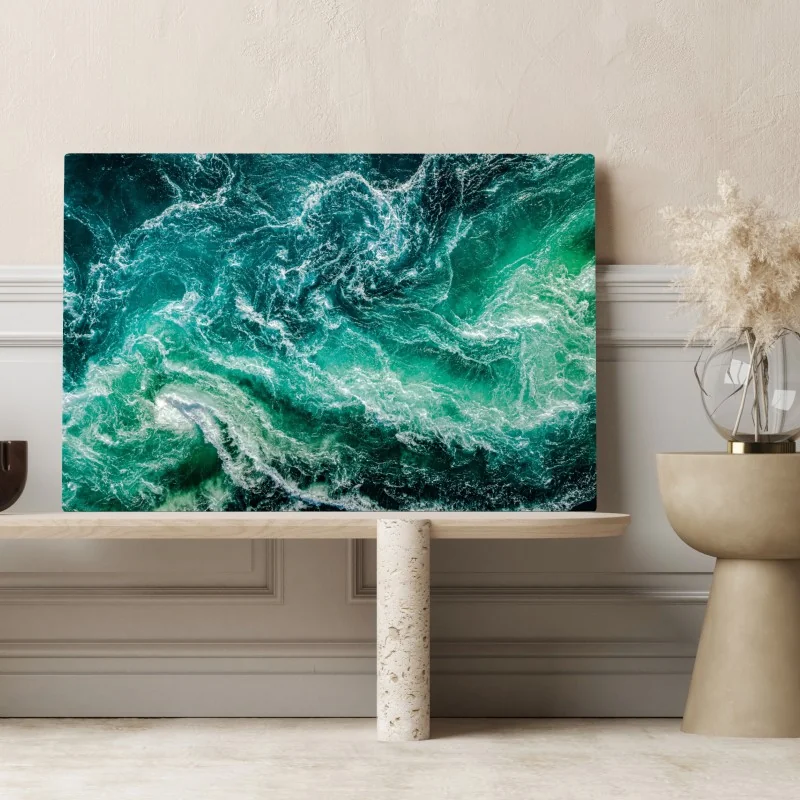 Obraz na płótnie wirujące wody Saltstraumen, Norwegia – Wallissimo® Obraz na płótnie wirujące wody Saltstraumen, Norwegia – Wallissimo®