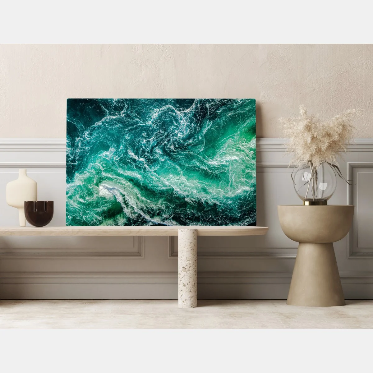 Obraz na płótnie wirujące wody Saltstraumen, Norwegia – Wallissimo® Obraz na płótnie wirujące wody Saltstraumen, Norwegia – Wallissimo®