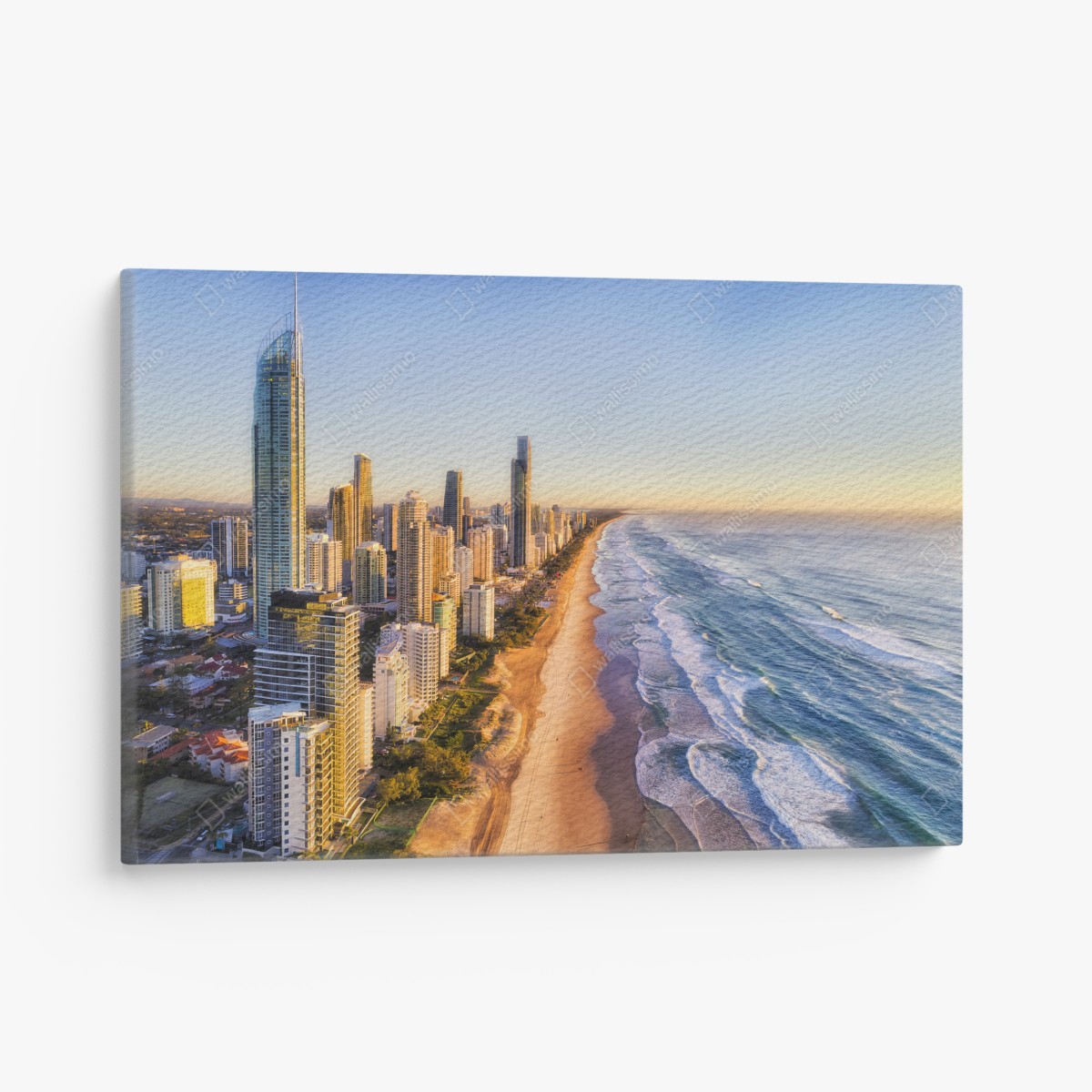 Canvas print sunrise over Surfers Paradise skyline