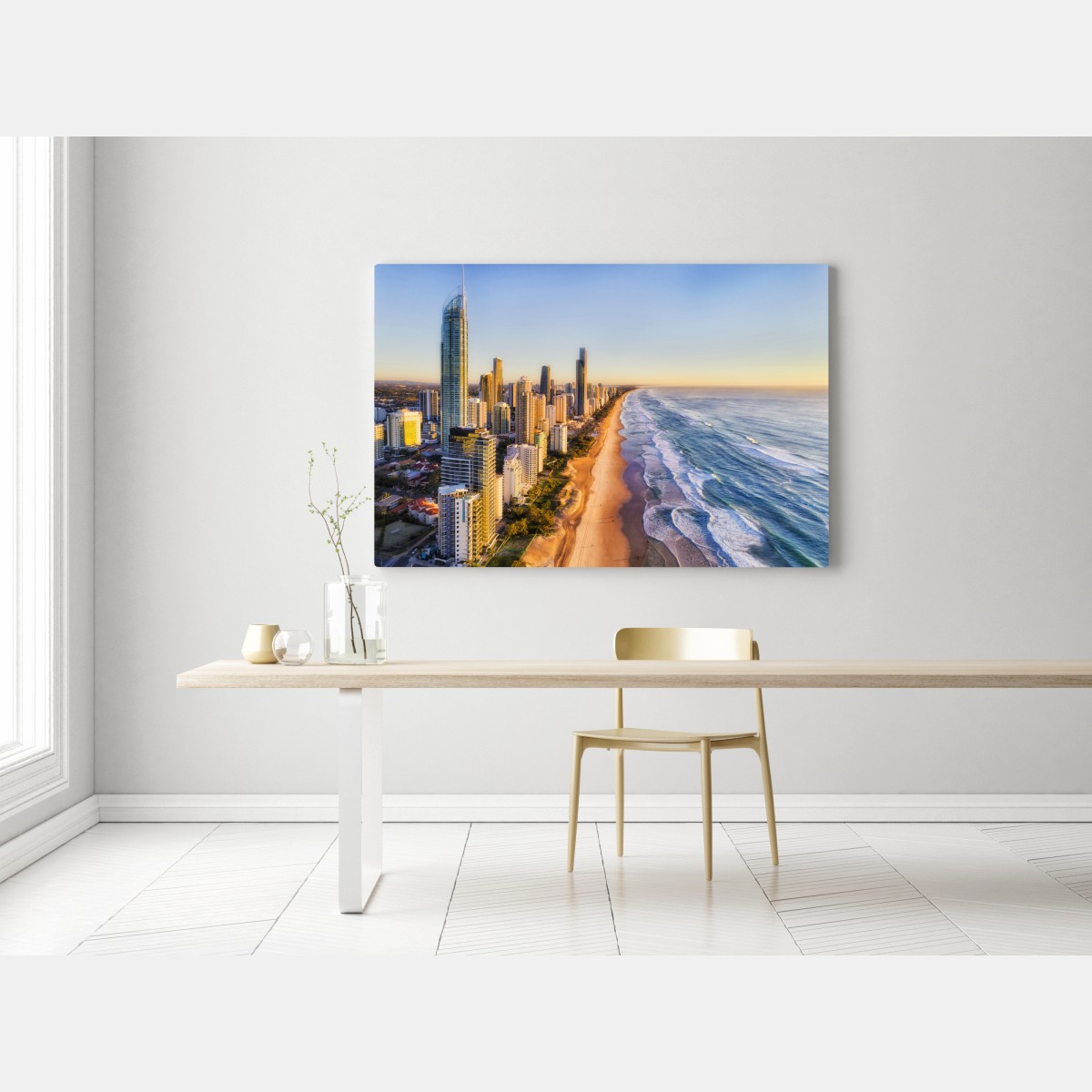Obraz na płótnie wschód słońca nad Surfers Paradise – Wallissimo® Obraz na płótnie wschód słońca nad Surfers Paradise – Wallissimo®