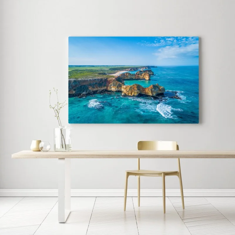 Obraz na płótnie Great Ocean Road nadmorska panorama – Wallissimo® Obraz na płótnie Great Ocean Road nadmorska panorama – Wallissimo®