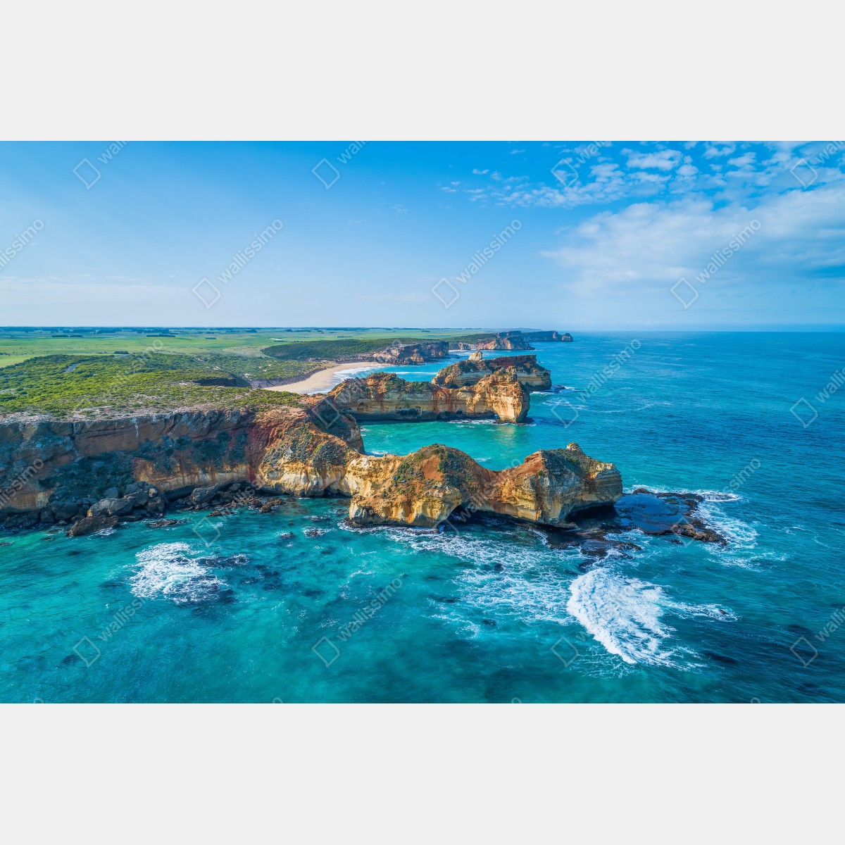 Obraz na płótnie Great Ocean Road nadmorska panorama – Wallissimo® Obraz na płótnie Great Ocean Road nadmorska panorama – Wallissimo®