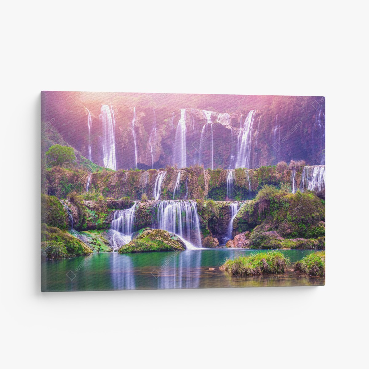 Canvas print serene cascade at Jiulong waterfall, Luoping