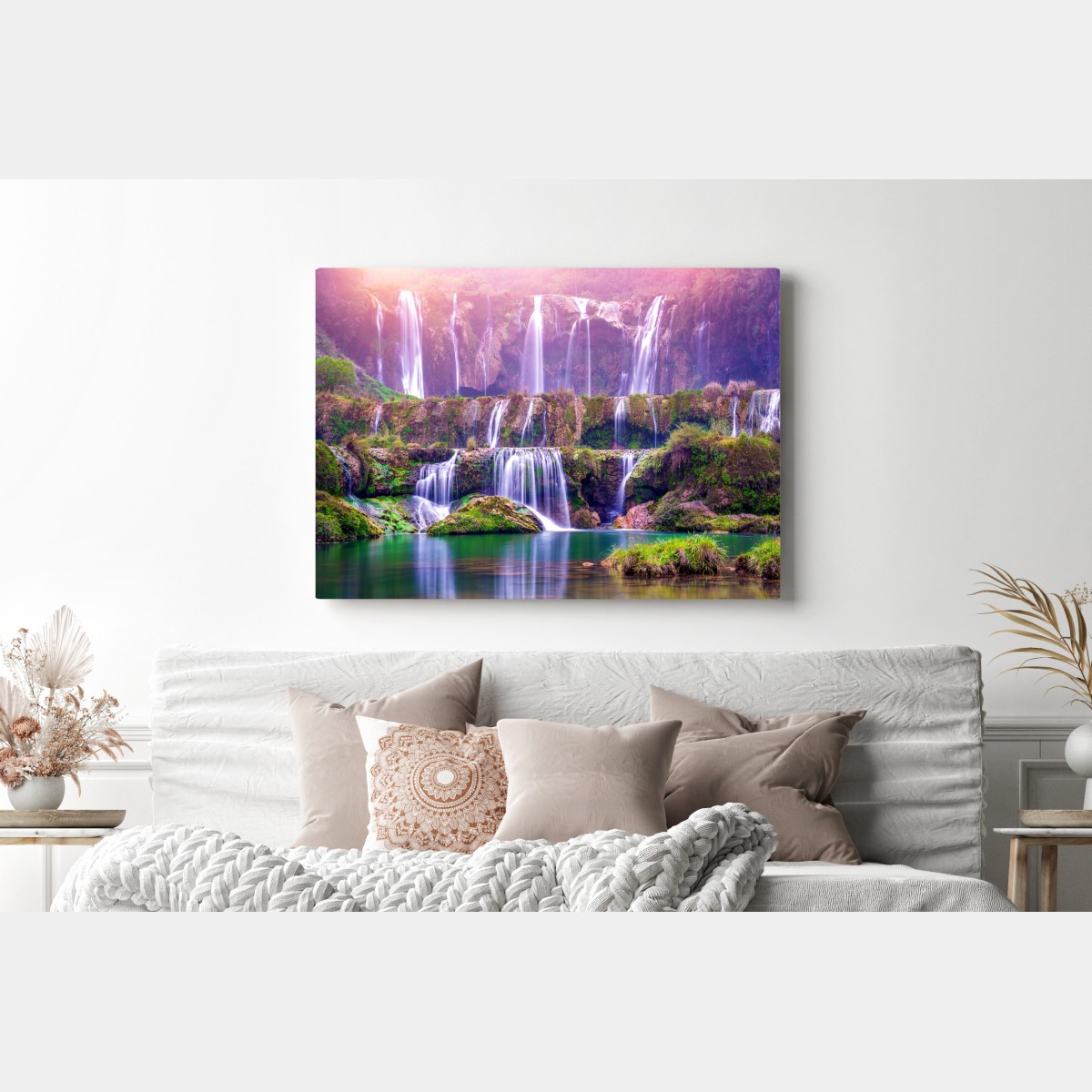 Obraz na płótnie spokojny wodospad Jiulong w Luoping, Chiny – Wallissimo® Obraz na płótnie spokojny wodospad Jiulong w Luoping, Chiny – Wallissimo®