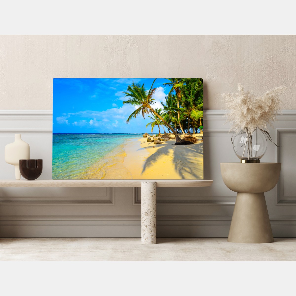 Obraz na płótnie tropikalna turkusowa plaża – Wallissimo® Obraz na płótnie tropikalna turkusowa plaża – Wallissimo®