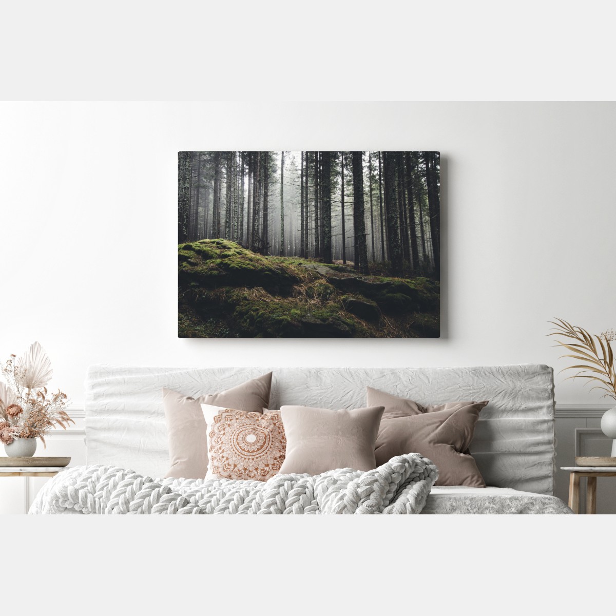 Obraz na płótnie mglisty las porośnięty mchem – Wallissimo® Obraz na płótnie mglisty las porośnięty mchem – Wallissimo®