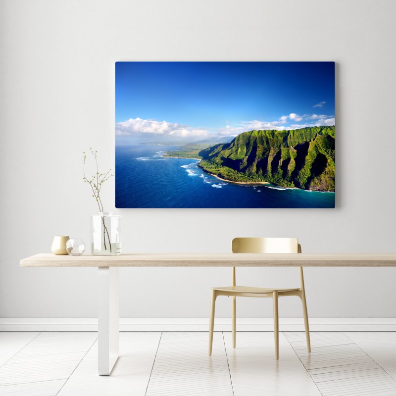 Obraz na płótnie majestatyczne klify nad turkusowym oceanem – Wallissimo® Obraz na płótnie majestatyczne klify nad turkusowym oceanem – Wallissimo®