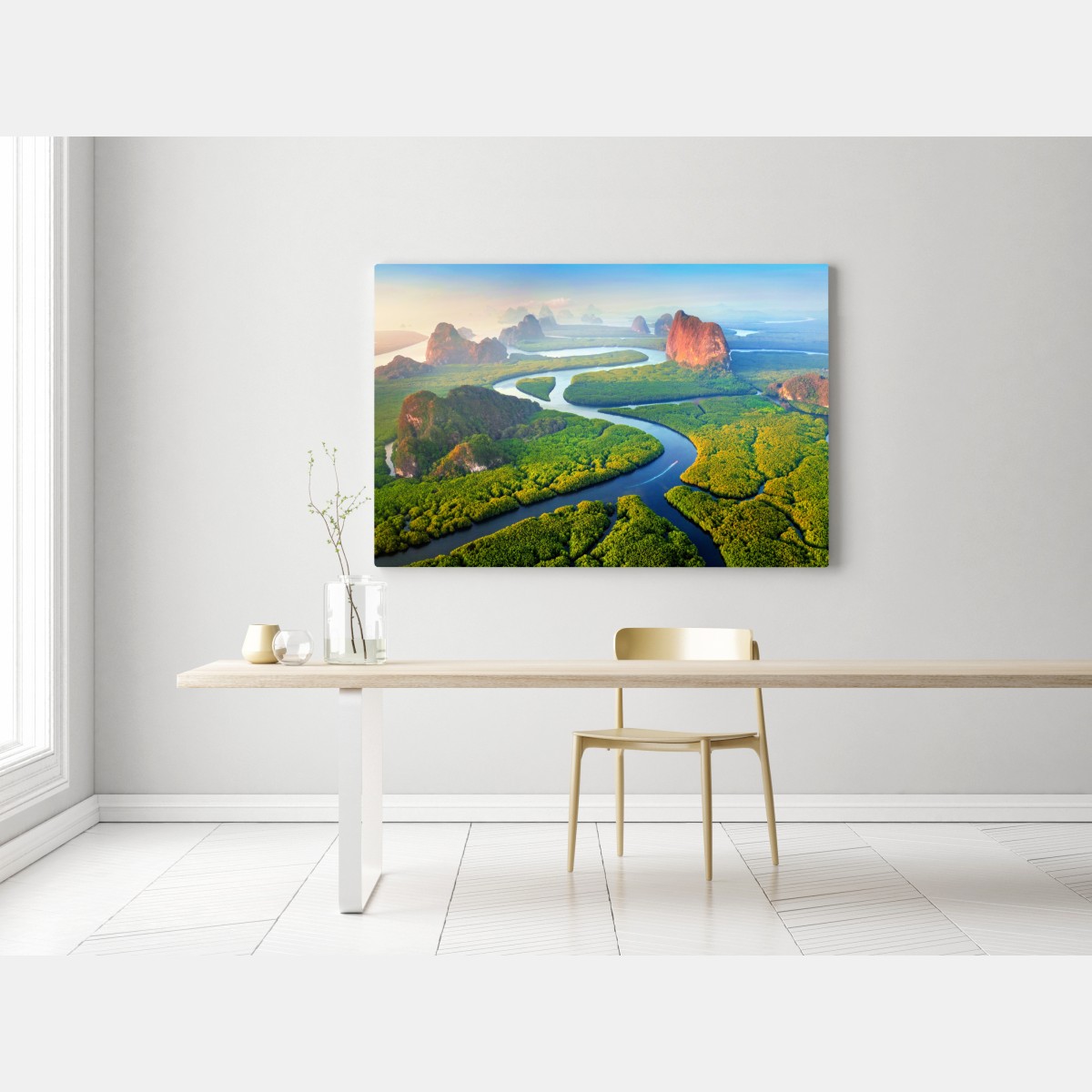 Obraz na płótnie wschód słońca nad Zatoką Phang Nga – Wallissimo® Obraz na płótnie wschód słońca nad Zatoką Phang Nga – Wallissimo®