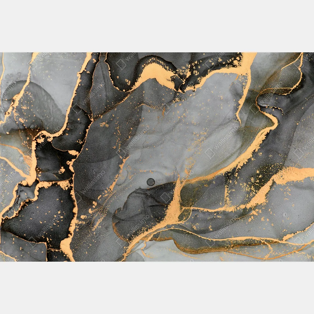 Obraz na płótnie szary marmur ze złotymi żyłkami – Wallissimo® Obraz na płótnie szary marmur ze złotymi żyłkami – Wallissimo®