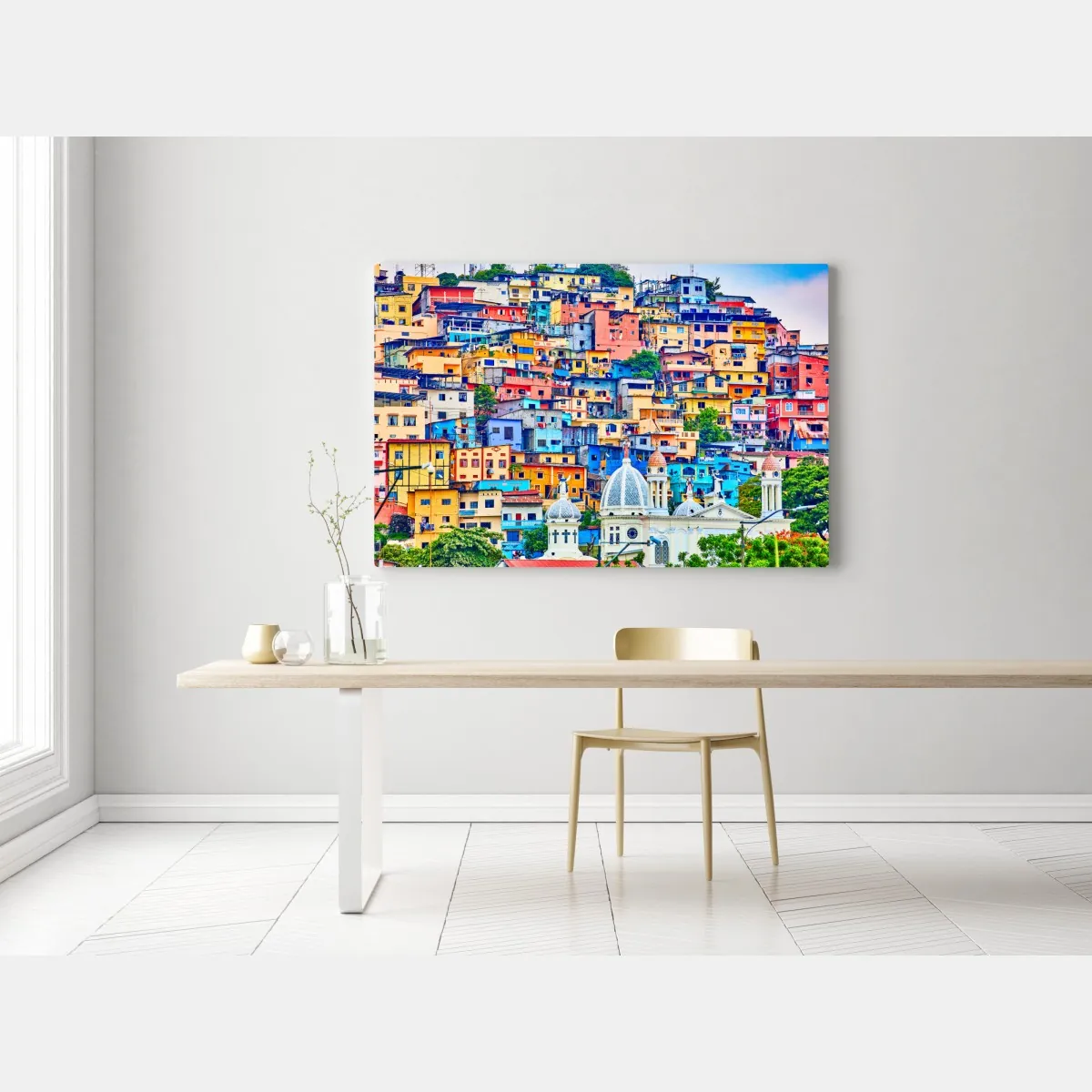 Obraz na płótnie kolorowe domy Las Peñas na wzgórzu Santa Ana, Guayaquil – Wallissimo® Obraz na płótnie kolorowe domy Las Peñas na wzgórzu Santa Ana, Guayaquil – Wallissimo®
