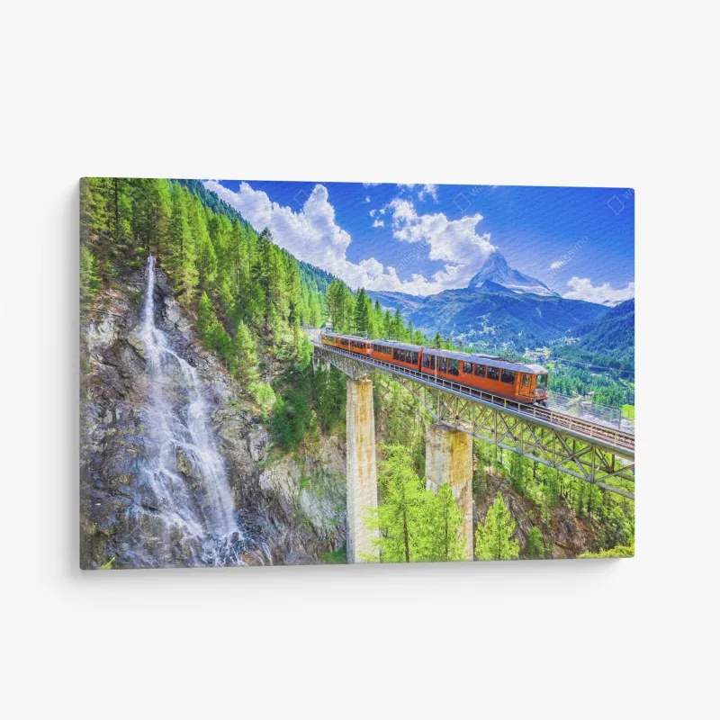 Obraz na płótnie zachód słońca nad jeziorem z sitowiem w sylwecie – Wallissimo®