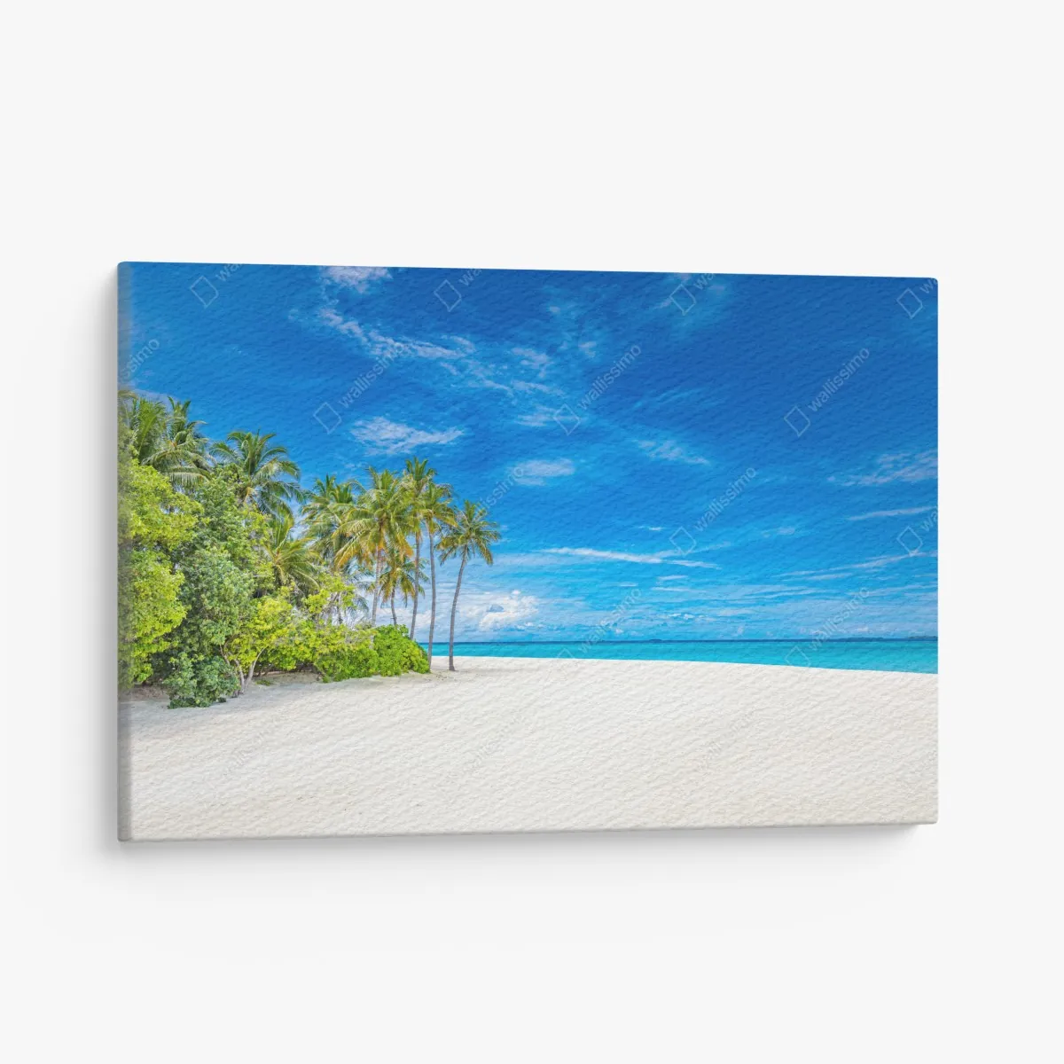 Obraz na płótnie tropikalna plaża z palmami – Wallissimo® Obraz na płótnie tropikalna plaża z palmami – Wallissimo®
